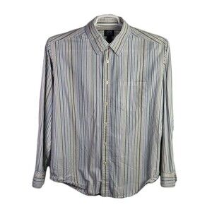 Joseph Abboud Men’s Large Multicolor Paisley Striped Long Sleeve Button Up Shirt